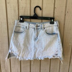 Pac Sun Light Wash Denim Skirt